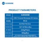 HD Kamera za mikroskop Sunshine M-11 HDMI 2K@30FPS 1080P@60FPS - Slika 9