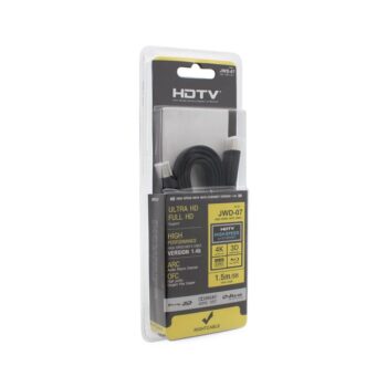 Kabl Flet HDMI na HDMI bakarni 1.5m crni JWD-07