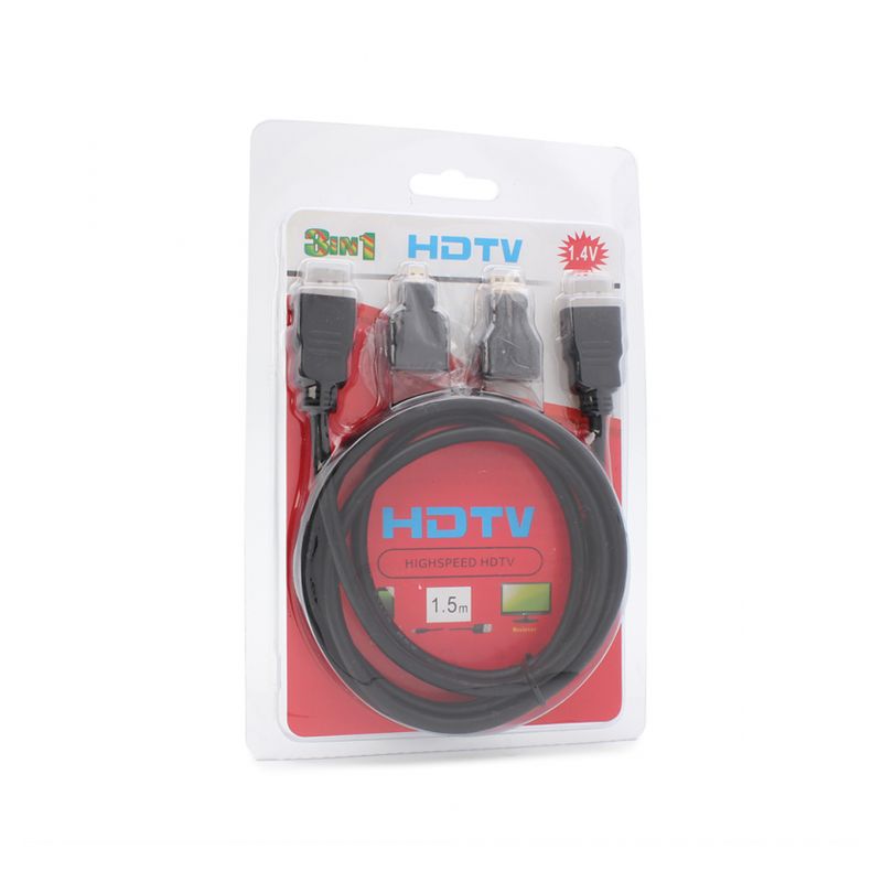 Kabl HDMI 3u1 crni JWD-HDMI23