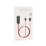 Kabl HDMI na USB type C lightning micro USB 1.5m - Slika 3