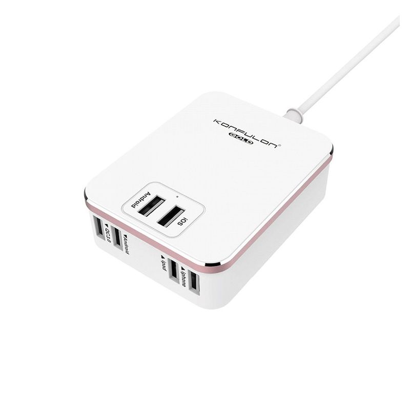 Kucni punjac KONFULON C29 QC 3.0 6xUSB 5V 7A beli
