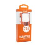 Kucni punjac LDNIO A2201 2xUSB 5V 2.4A + adapter sa micro USB kablom beli