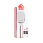 Kucni punjac LDNIO A2204 2xUSB 5V 2.4A sa micro USB kablom beli - Slika 3
