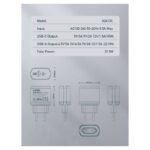 Kucni punjac LDNIO A2421C 22.5W PD + Fast Charger sa Type C kablom beli - Slika 16
