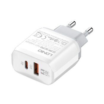 Kucni punjac LDNIO A2421C 22.5W PD + Fast Charger sa Type C kablom beli