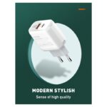 Kucni punjac LDNIO A2421C 22.5W PD + Fast Charger sa Type C kablom beli - Slika 10
