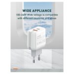 Kucni punjac LDNIO A2421C 22.5W PD + Fast Charger sa Type C na iPhone lightning kablom beli - Slika 14