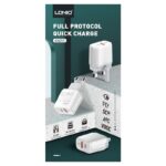 Kucni punjac LDNIO A2421C 22.5W PD + Fast Charger sa Type C na iPhone lightning kablom beli - Slika 4