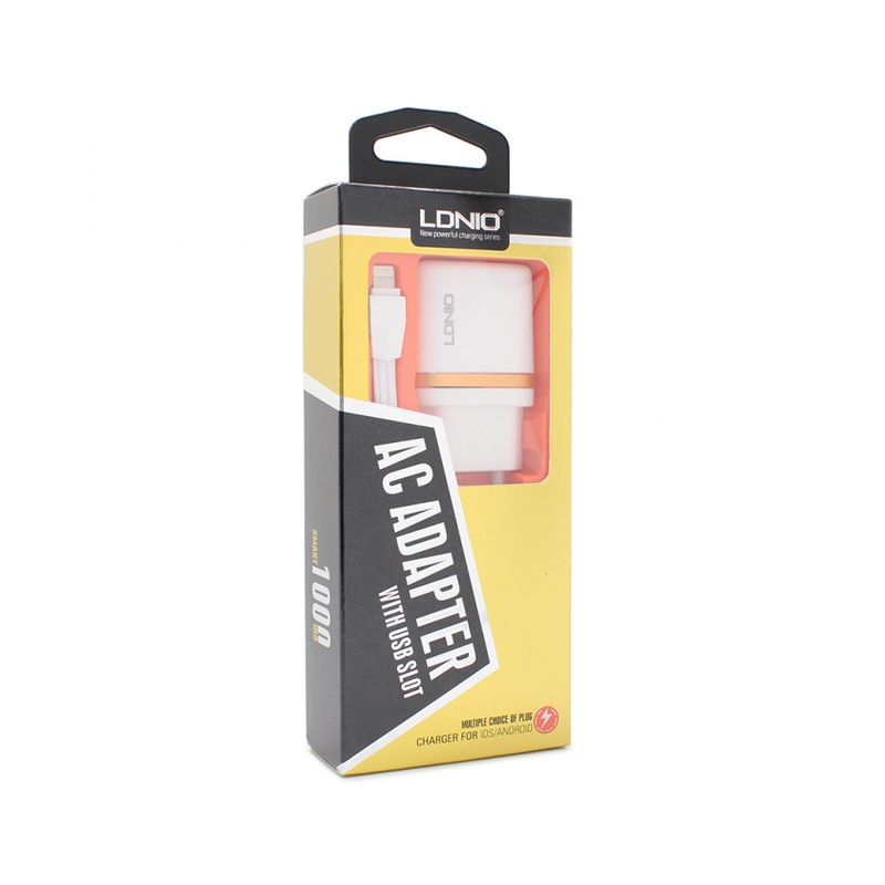 Kucni punjac LDNIO DL-AC50 USB 5V 1A sa iPhone lightning kablom beli