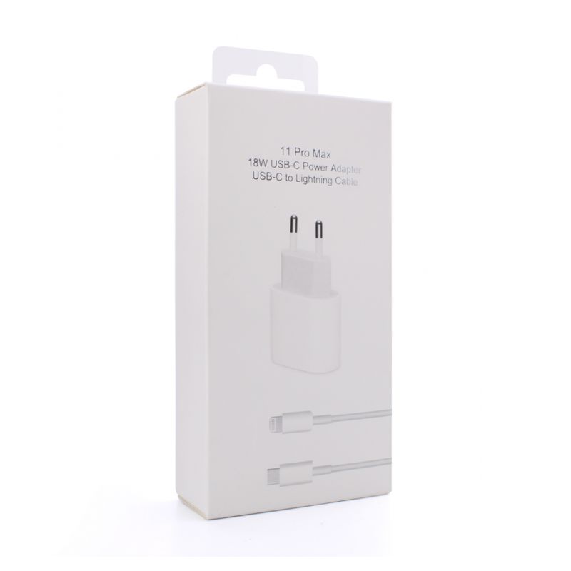 Kucni punjac PD Fast charger 18W 3A za iPhone 11/12 lightning beli HQ AA