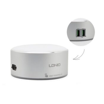 LED lampa LDNIO A2208 2xUSB bela