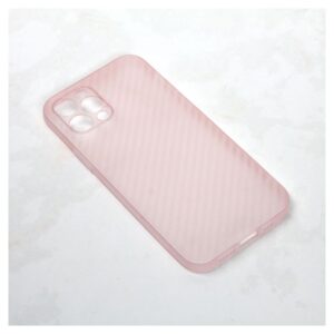 Maskica Carbon fiber za iPhone 12 Pro 6.1 roze