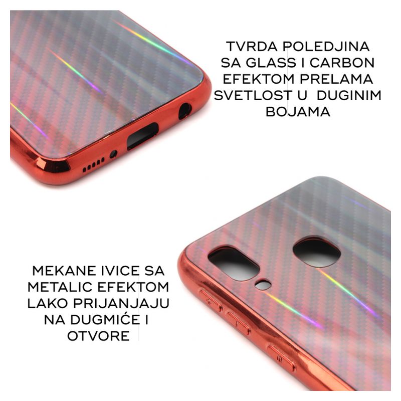Maskica Carbon glass za Huawei Y5 2019/Honor 8S 2019/2020 narandzasta