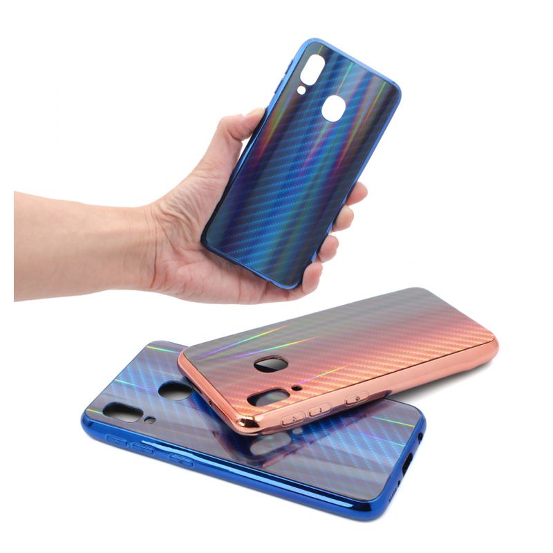 Maskica Carbon glass za Huawei Y5 2019/Honor 8S 2019/2020 narandzasta