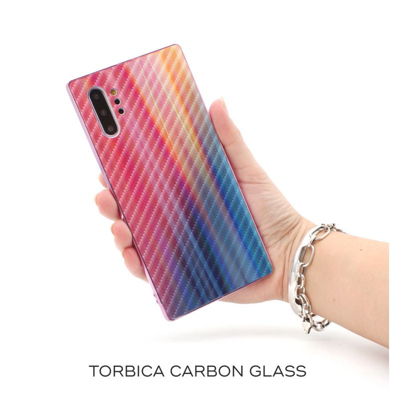 Maskica Carbon glass za Samsung A715F Galaxy A71 narandzasta