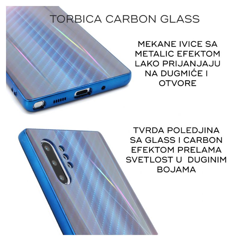 Maskica Carbon glass za Samsung A715F Galaxy A71 narandzasta