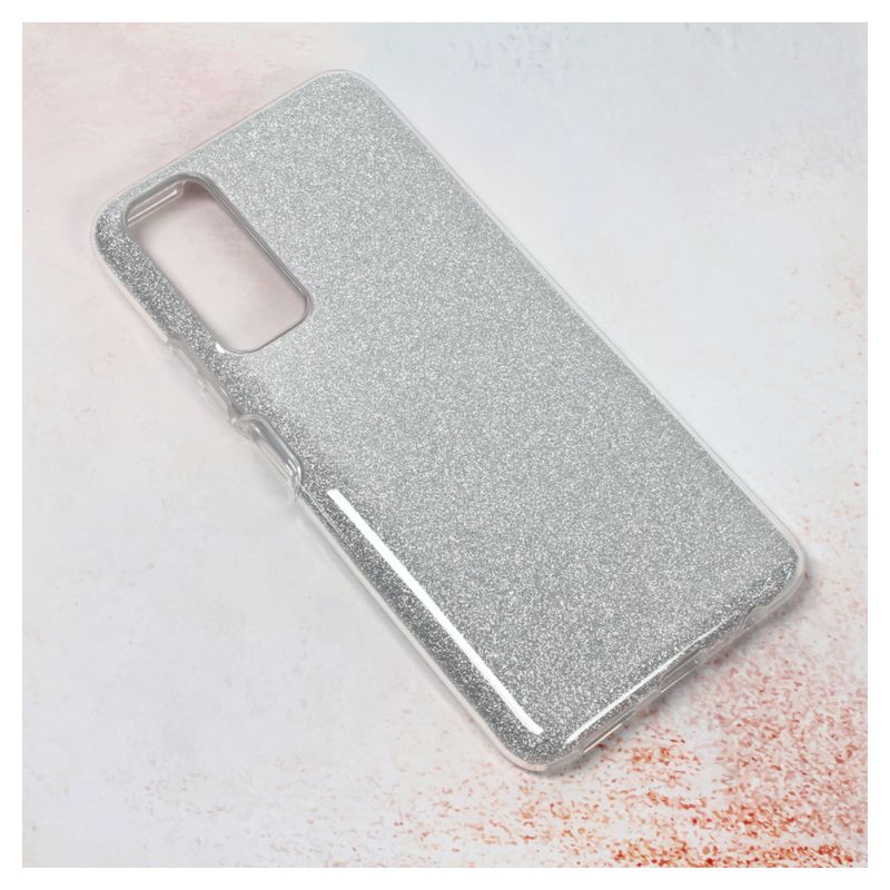 Maskica Crystal Dust za Huawei P smart 2021 srebrna