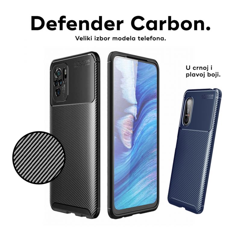 Maskica Defender Carbon za Samsung A025G Galaxy A02s (EU) crna