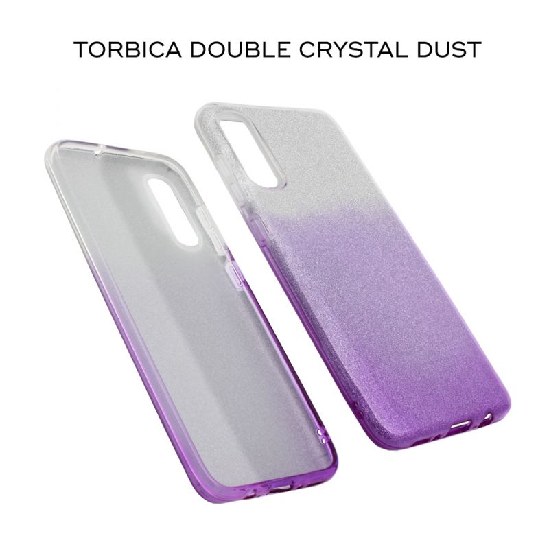 Maskica Double Crystal Dust za Huawei P40 Lite/Nova 6 SE roze srebrna