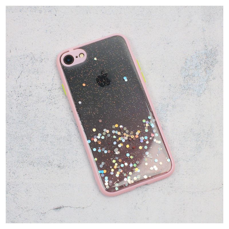 Maskica Frame Glitter za iPhone 7/8/SE (2020) roze Maskica Frame Glitter za iPhone 7/8/SE (2020) roze - Slika 1