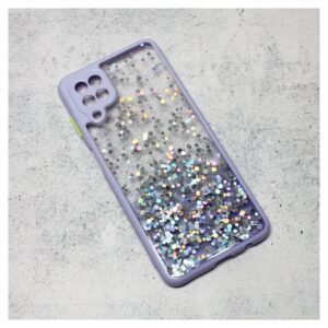Maskica Frame Glitter za Samsung A125F Galaxy A12 ljubicasta