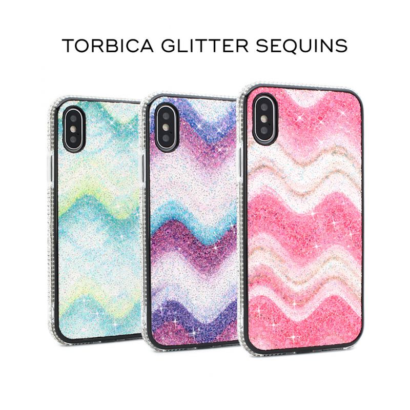 Maskica Glitter Sequins za Samsung N970F Galaxy Note 10 ljubicasta