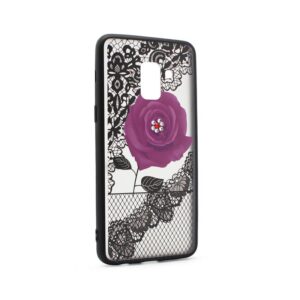 Maskica Lace Flower za Samsung A530F Galaxy A8 2018 ljubicasta