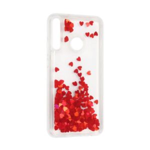 Maskica Liquid Heart za Huawei P40 Lite E crvena