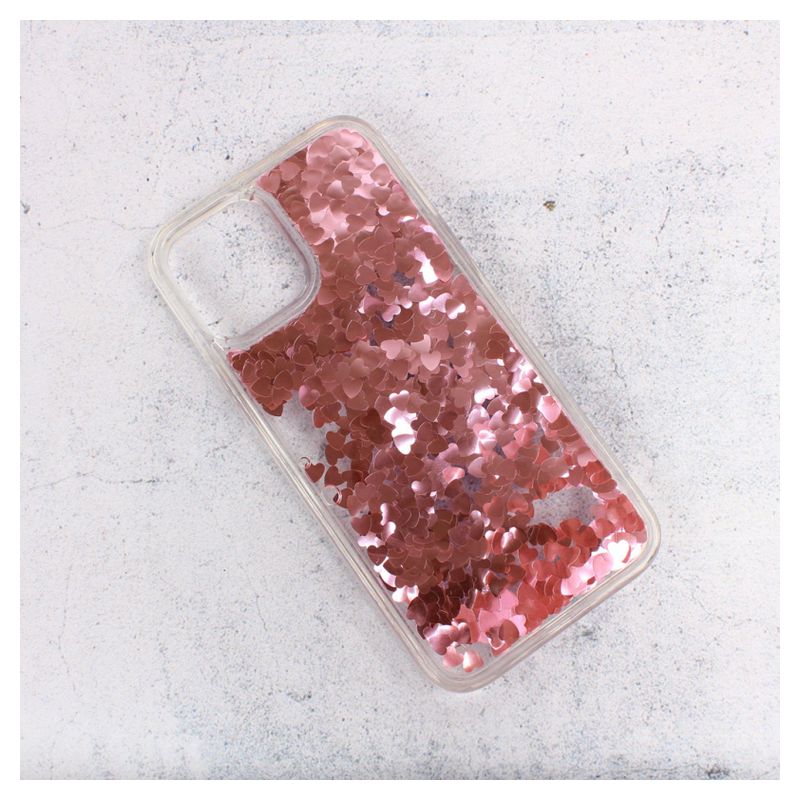 Maskica Liquid Heart za iPhone 12 Pro Max 6.7 roze Maskica Liquid Heart za iPhone 12 Pro Max 6.7 roze - Slika 1