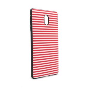 Maskica Luo Stripes za Nokia 3 crvena