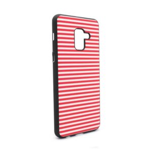 Maskica Luo Stripes za Samsung A530F Galaxy A8 2018 crvena