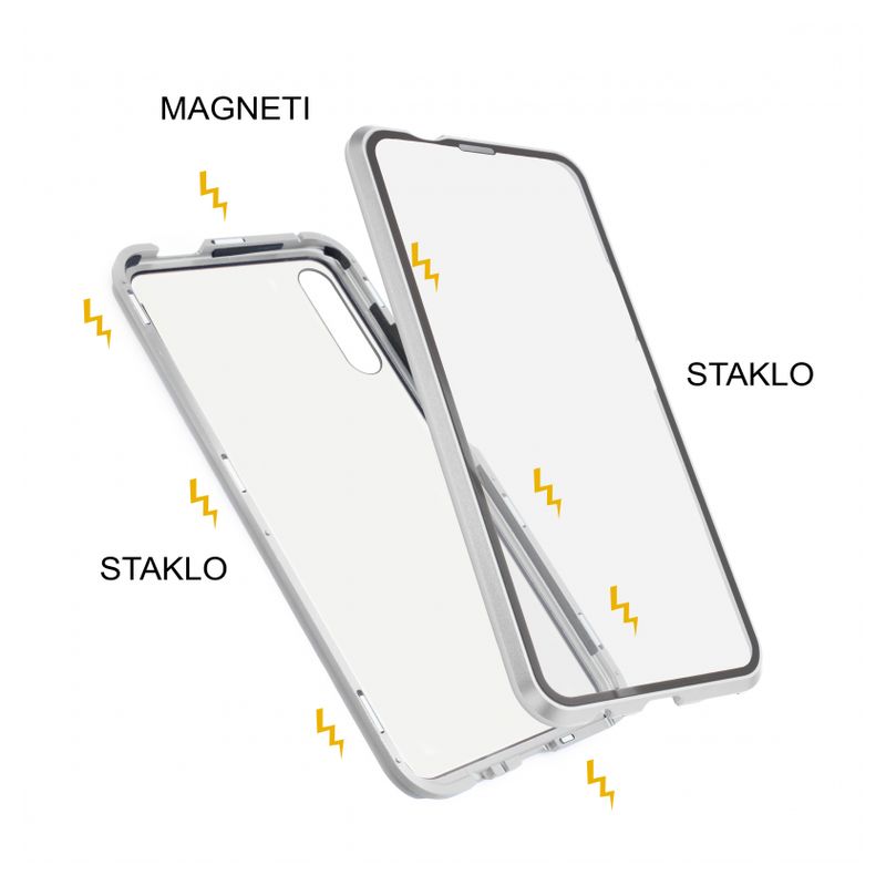 Maskica Magnetic exclusive 360 za Huawei P smart Pro 2019/Honor 9X Pro srebrna