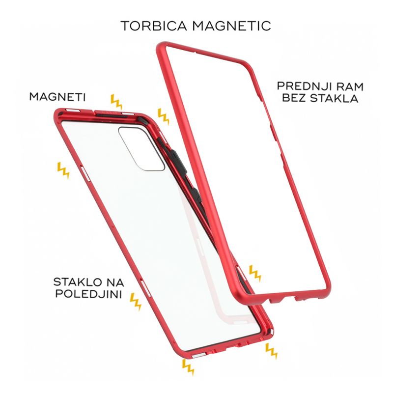 Maskica Magnetic za Samsung A715F Galaxy A71 crvena