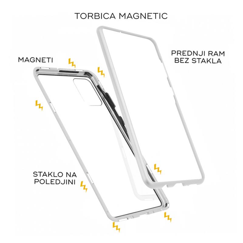 Maskica Magnetic za Samsung A715F Galaxy A71 srebrna