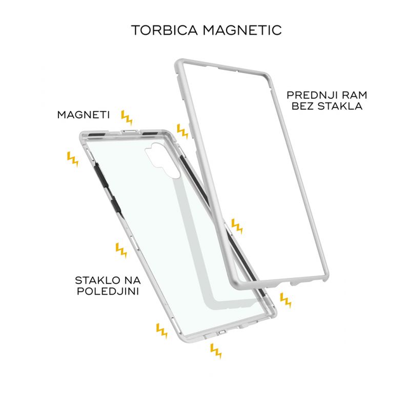 Maskica Magnetic za Samsung N970 Galaxy Note 10 srebrna
