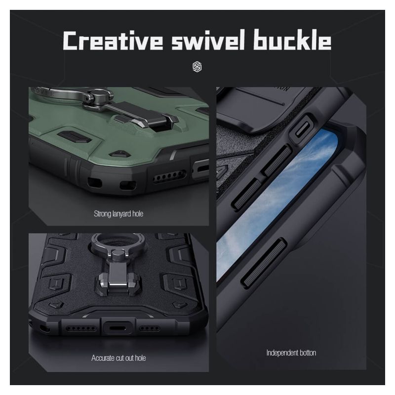 Maskica Nillkin CamShield Armor Pro za iPhone 13 Pro Max 6.7 plava