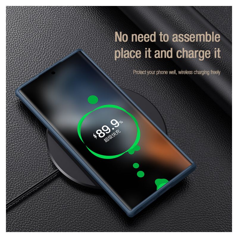 Maskica Nillkin CamShield Leather S za Samsung S908B Galaxy S22 Ultra 5G crna