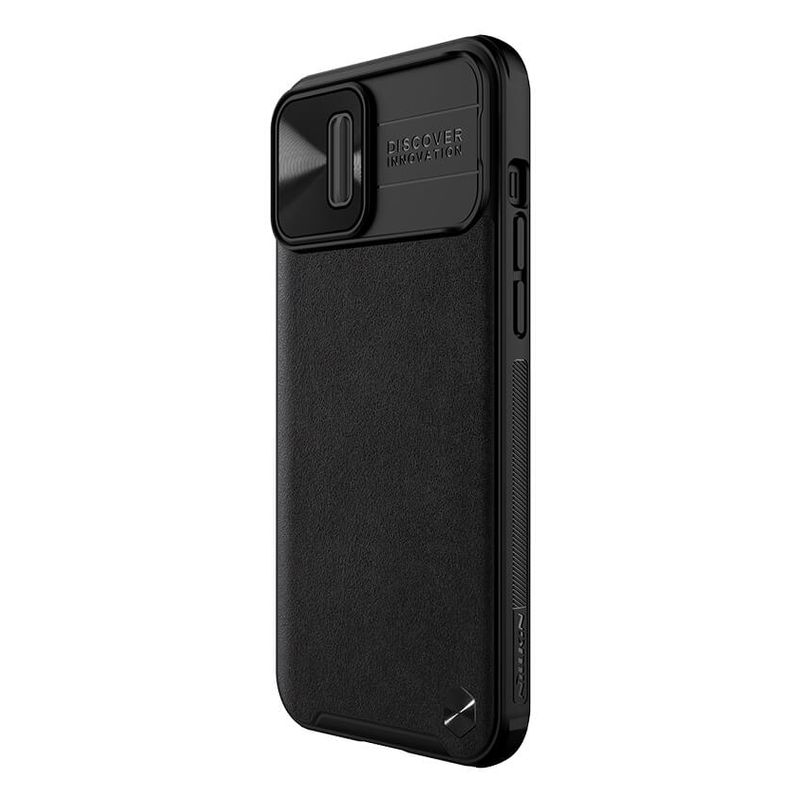Maskica Nillkin CamShield Leather za iPhone 13 Pro Max 6.7 crna