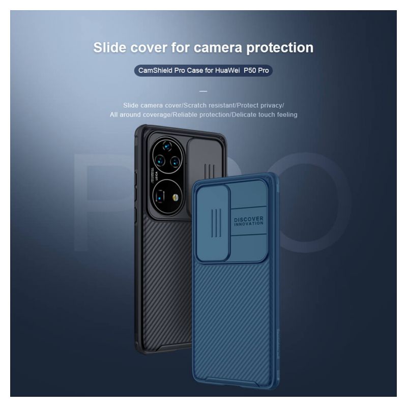 Maskica Nillkin CamShield Pro za Huawei P50 Pro crna