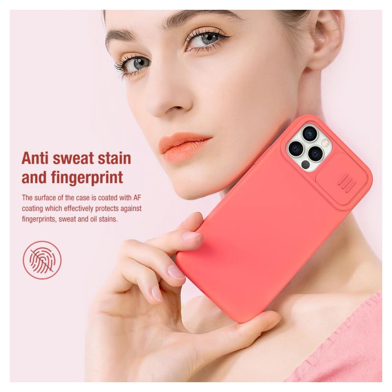 Maskica Nillkin CamShield Silky za iPhone 12/12 Pro 6.1 pink