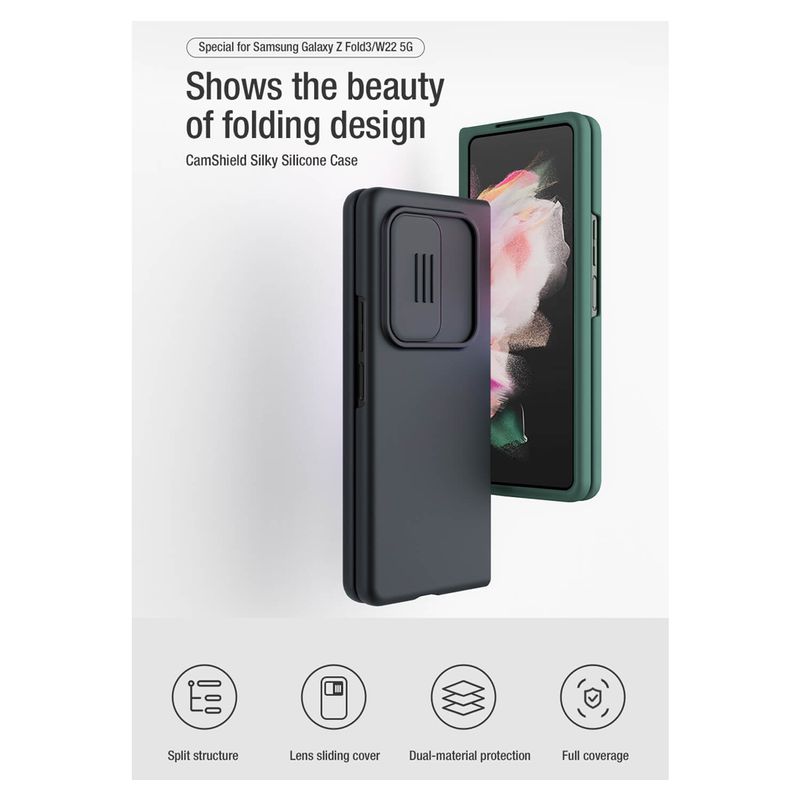 Maskica Nillkin CamShield Silky za Samsung Z Fold 3 crna