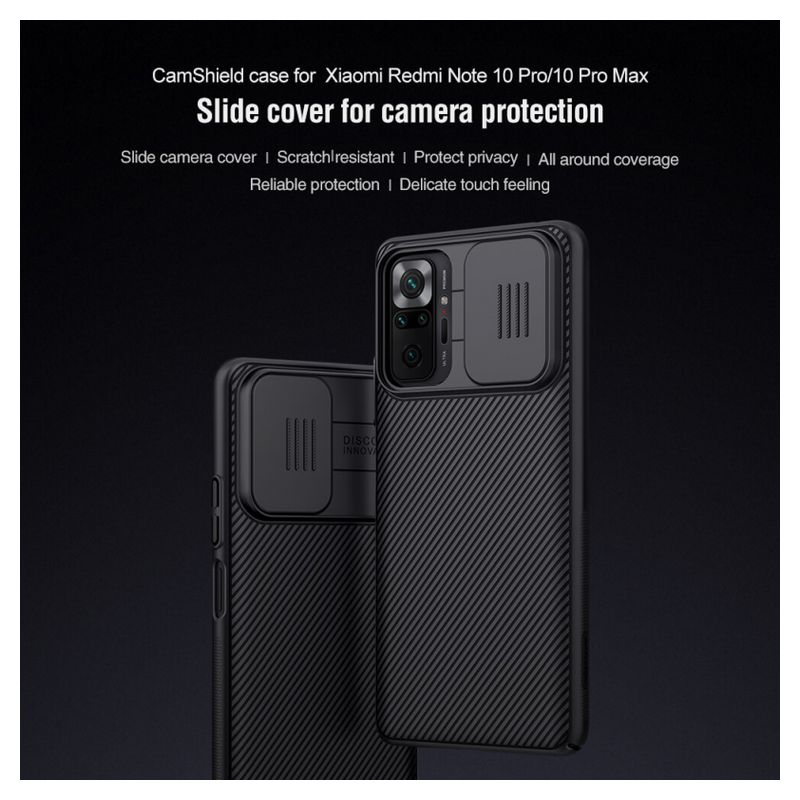 Maskica Nillkin CamShield za Xiaomi Redmi Note 10 Pro/10 Pro Max crna