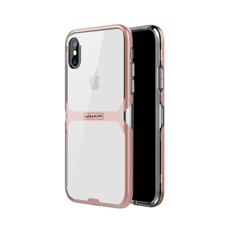 Maskica Nillkin Crystal za iPhone X roze
