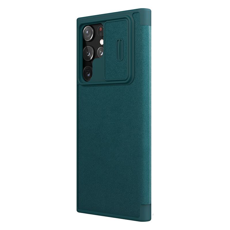 Maskica Nillkin Qin Pro Leather za Samsung S908B Galaxy S22 Ultra 5G zelena