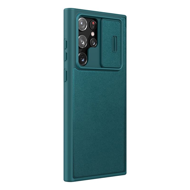 Maskica Nillkin Qin Pro Leather za Samsung S908B Galaxy S22 Ultra 5G zelena