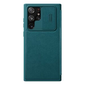 Maskica Nillkin Qin Pro Leather za Samsung S908B Galaxy S22 Ultra 5G zelena