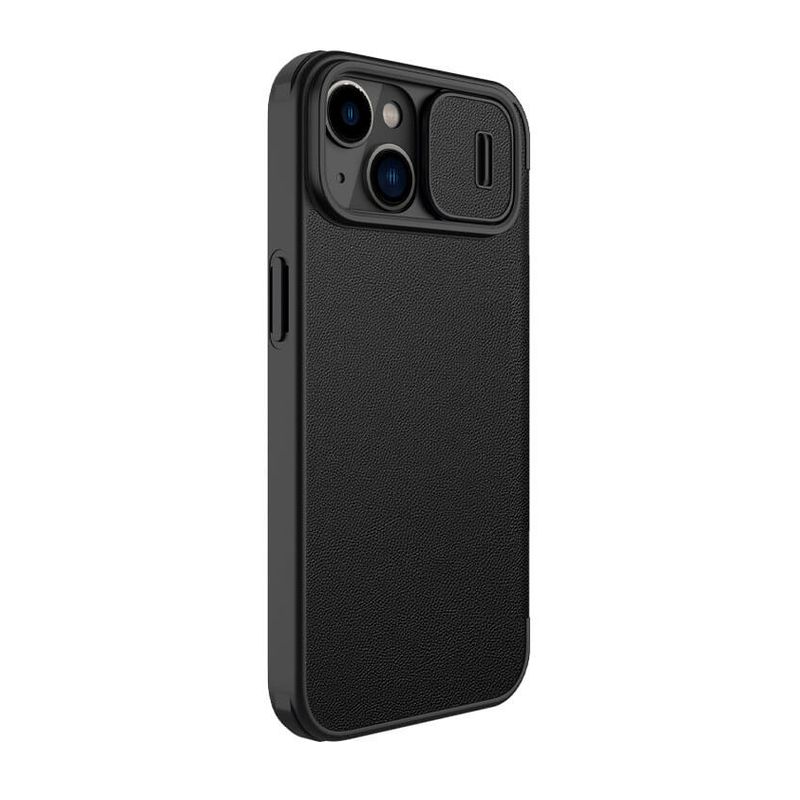Maskica Nillkin Qin Pro (plain leather) za iPhone 14 6.1 crna