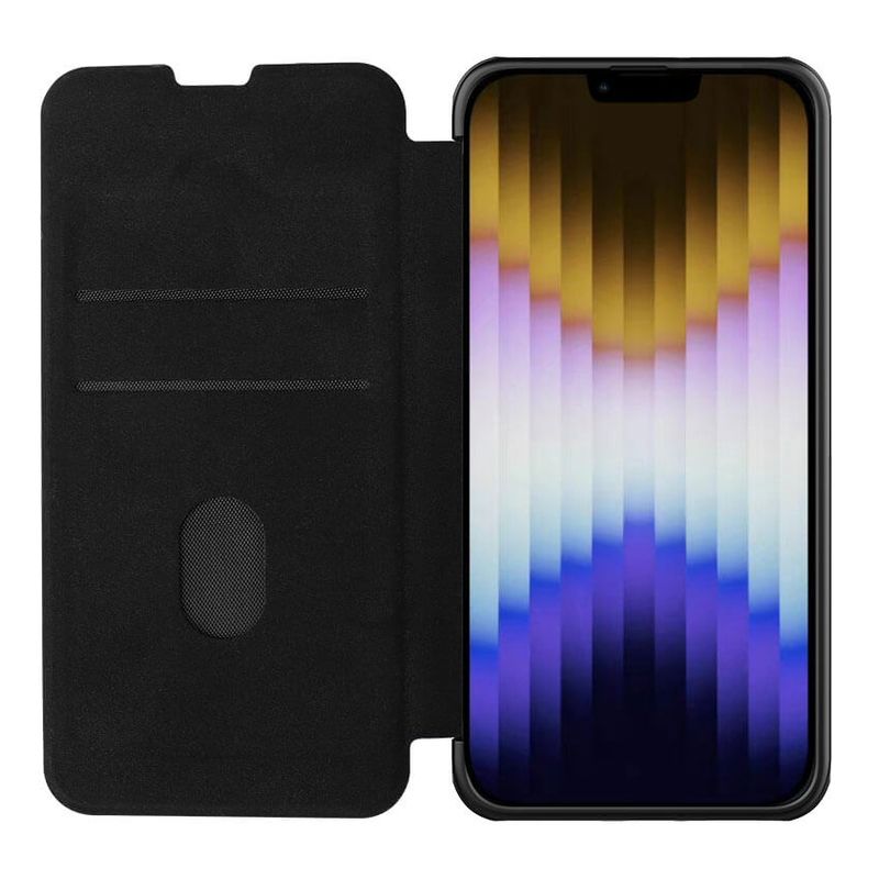 Maskica Nillkin Qin Pro (plain leather) za iPhone 14 6.1 crna
