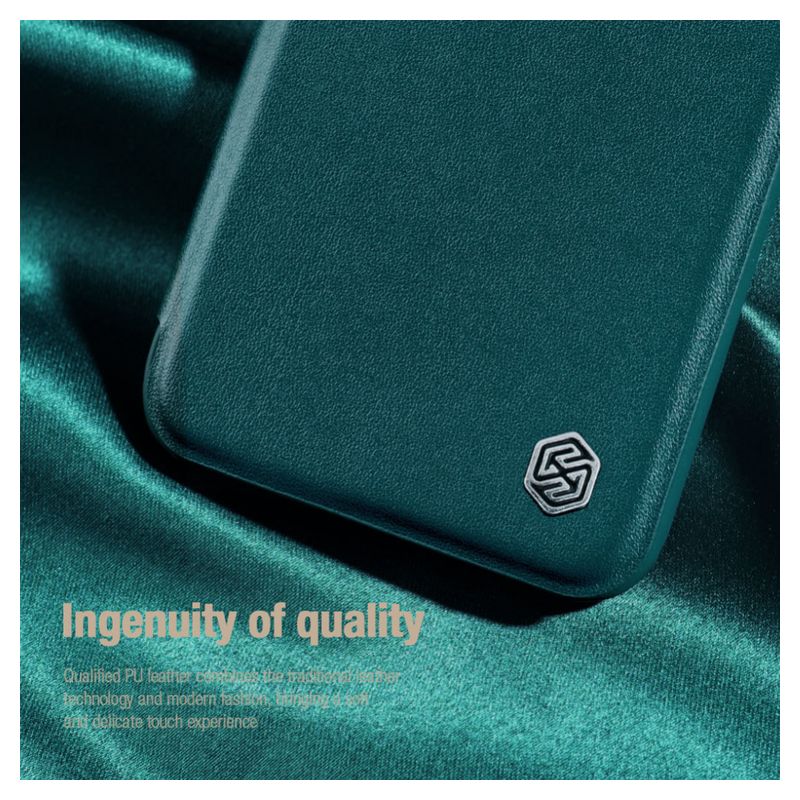 Maskica Nillkin Qin Pro (plain leather) za iPhone 14 6.1 crna