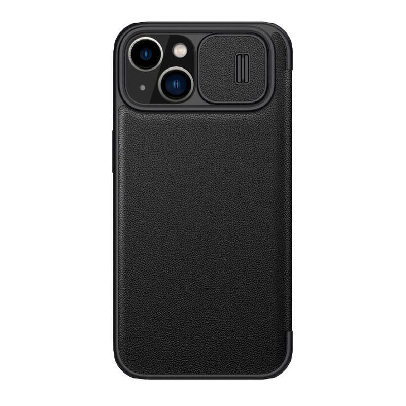 Maskica Nillkin Qin Pro (plain leather) za iPhone 14 6.1 crna